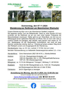 07.11.2024 Wanderung zur Reißinsel