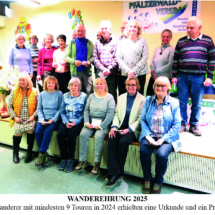 2025.01.18 011 Ehrungsnachmittag 2025_Wanderehrung Gruppenbild