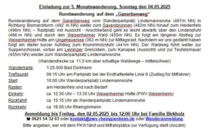 04.05.2025 Rundwanderung auf dem Ganerbenweg