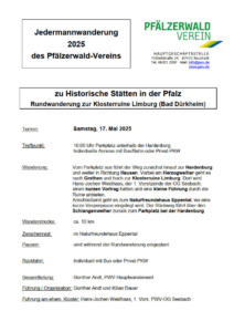 17.05.2025 Jedermannwanderung zur Klosterruine Limburg