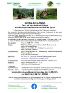 12.10.2026 Kuckucksbähnel - Wolfsschluchthütte