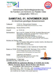 01.11.2025 Wandertag mit der Paddler-Gilde